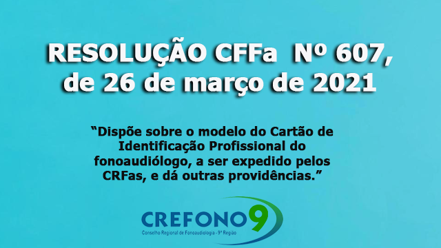 [Novo Cartão de Identificação Profissional do fonoaudiólogo]